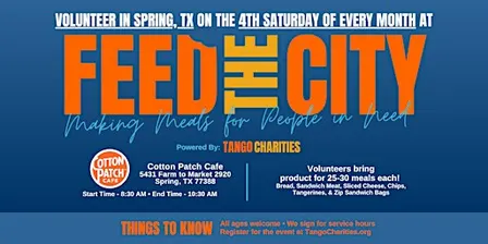 Feed The City Spring: Making Meals for People In Need