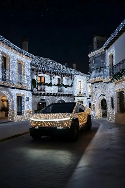 CyberSleigh Convoy and Teslamas Party in St. Augustine, FL Nights of Lights