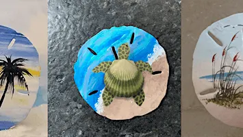 Christmas Painted Beach Sand Dollar Ornaments Paint Art Sip Class