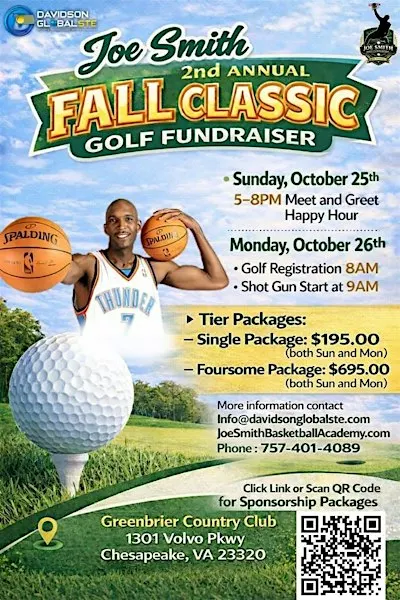 Joe Smith 2nd Annual Fall Classic Golf Fundraiser