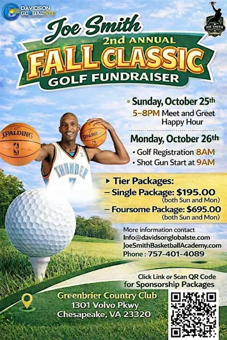 Joe Smith 2nd Annual Fall Classic Golf Fundraiser
