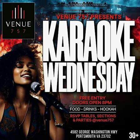 Venue 757 presents KARAOKE WEDNESDAY