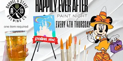 Happily Ever After Comedy Paint Night Disney inspired HALLOWEEN EDITION
