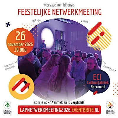 Feestelijke netwerkmeeting 2026 Limburg Athletics+ & Limburg Walking+