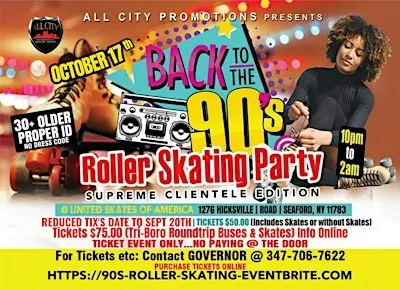 Sat June 26th, 2027 - BACK 2 THE 90'S ROLLER SKATING PARTY