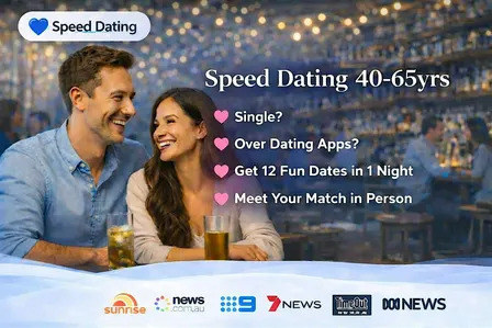 Melbourne Speed Dating Event 40-65years Singles Night| Speed Dating Social