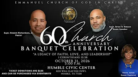 Emmanuel Church of God in Christ 60th Church Anniversary Banquet