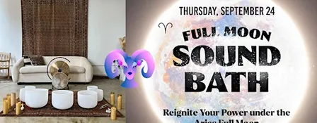 Full Moon Sound Bath in Aries: Release & Reclaim | Harvest Moon