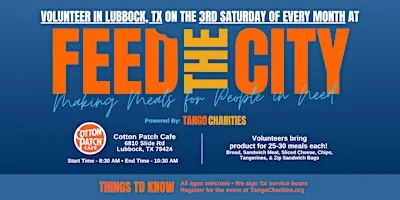 Feed The City Lubbock: Making Meals for People In Need