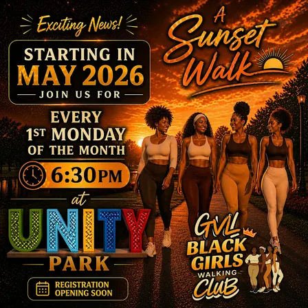 GVL Black Girls Walking Club | Monthly Sunset Walk & Social