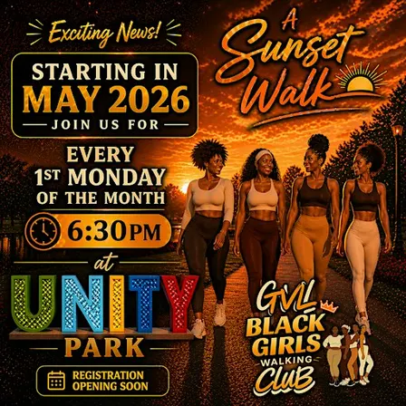 GVL Black Girls Walking Club | Monthly Sunset Walk & Social