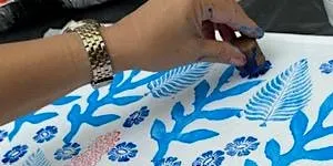 Library Lounge: Block Printing on Fabric