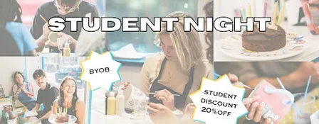 Student Night Pottery Painting Event