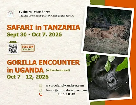 Safari in Tanzania. Gorilla Trek in Uganda.