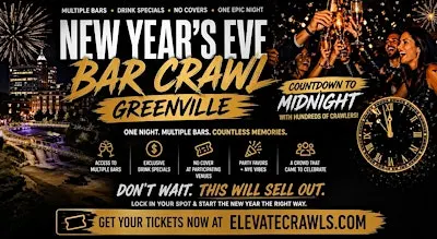 New Years Eve Bar Crawl - Greenville