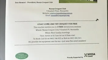Free ‘Come & Try’ Croquet