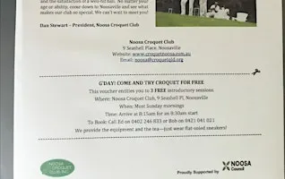 Free ‘Come & Try’ Croquet