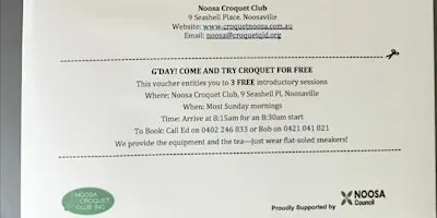 Free ‘Come & Try’ Croquet