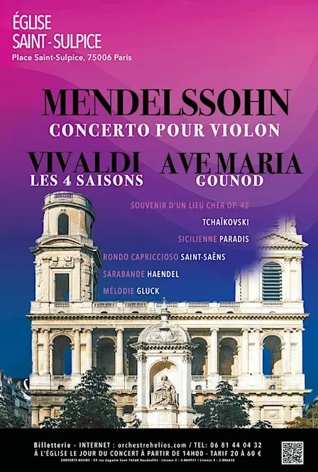 Les 4 Saisons de Vivaldi, Ave Maria, Concerto de Mendelssohn