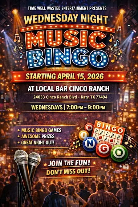 Wednesday Night Music Bingo @ Local Bar Cinco Ranch