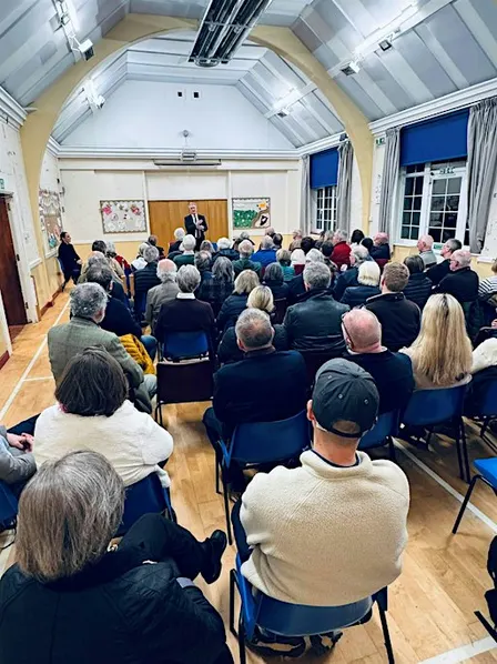 Community meeting with Damian Hinds MP in Ropley, East Hampshire