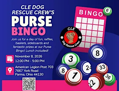 CLE Dog Rescue Crew Purse Bingo