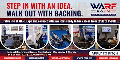 WARF Expo 2027 | Join Us As  Investment Pitch Fest