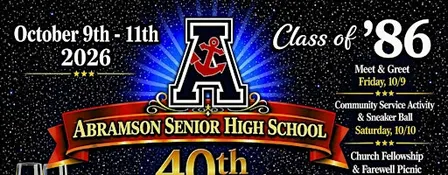 Marion Abramson Senior High Class of '86 Reunion ~ 10/9 - 10/11