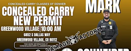 Colorado Concealed Carry (CCW) Class – Damage Factory - Greenwood Village