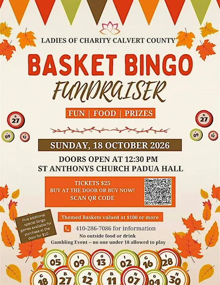Ladies of Charity Calvert County Basket Bingo Fundraiser