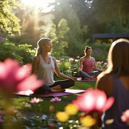 Outdoor Pilates at Roots Heaven Farm