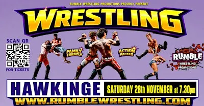 Rumble Wrestling comes to HAWKINGE -KIDS FOR A FIVER - Limited offer