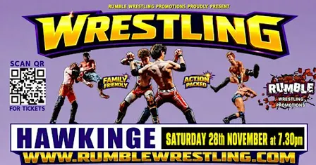 Rumble Wrestling comes to HAWKINGE   -KIDS FOR A FIVER - Limited offer