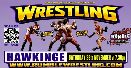 Rumble Wrestling comes to HAWKINGE   -KIDS FOR A FIVER - Limited offer