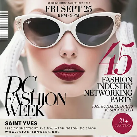 DC Fashion Week Fashion Industry Networking Party SEP 25 2026