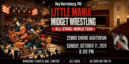 Little Mania Wrestling: Big Action, Tiny Wrestlers! Harrisburg, PA!
