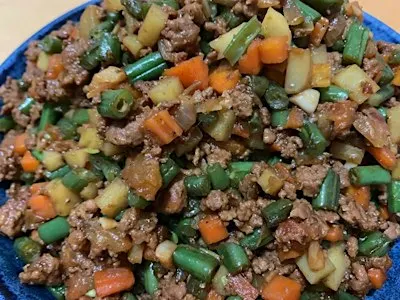 Culture in the kitchen - stir-fry pork mince with veggies & steamed rice