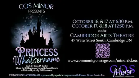 COS Minor Presents PRINCESS WHATSERNAME Saturday October 17th 6:30pm