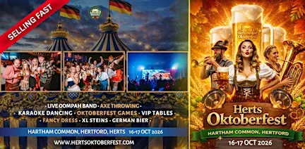 Hertfordshire Oktoberfest 2026 - Saturday evening Session