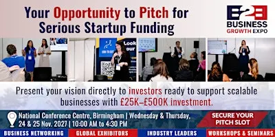 Business Growth Expo 2027 | Join Us As  Investment Pitch Fest
