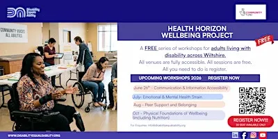 Health Horizons Wellbeing Project 2026- Workshops Registration