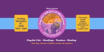 Psychic Affairs of Maryland - November 2026