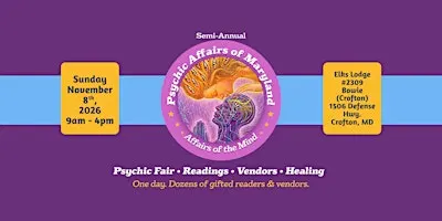 Psychic Affairs of Maryland - November 2026