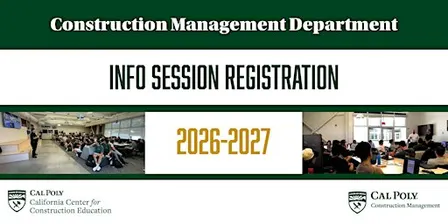 2026-2027 Cal Poly Construction Management Info Session