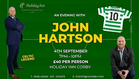 AN EVENING WITH CELTIC LEGEND – JOHN HARTSON