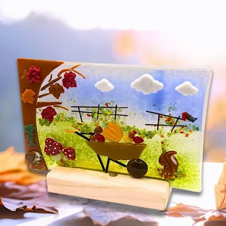 Fused Glass Autumn Garden Picture  Workshop