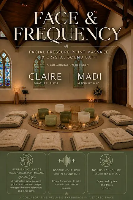 Face & Frequency- Sound bath with facial acupressure point massage 6pm