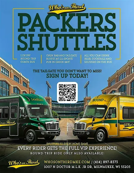 Packer Shuttle to Lambeau | Who's on Third | Packers vs Falcons