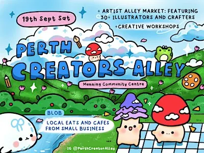 Perth Creators Alley: Local Illustrators,Cafes and Workshops