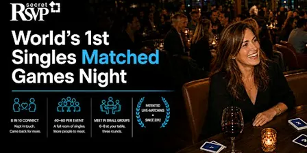 World's 1st Singles Live-Matched Games (Vancouver) Ages 40-55 | Secret RSVP